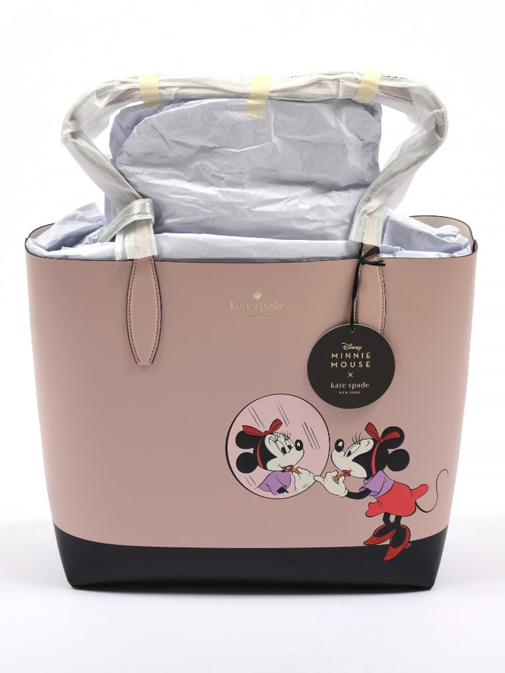 Kate Spade x Disney Minnie Mouse Large Reversible Leather Tote NWT WKR00215